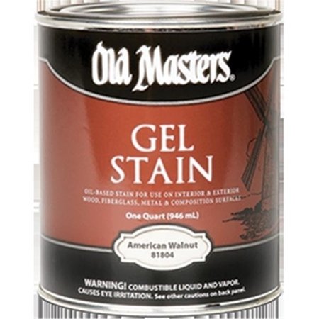 OLD MASTERS Old Masters 81804 American Walnut Gel Stain Classics - 1 Quart 86348818040